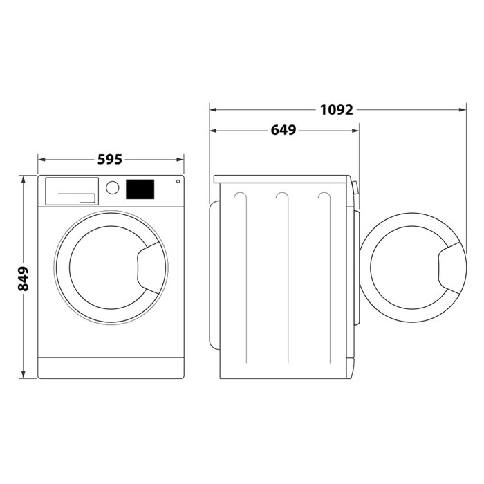 Asciugatrice Caricamento frontale Whirlpool FFTN M22 9X3B IT 9 kg A+++ Bianco