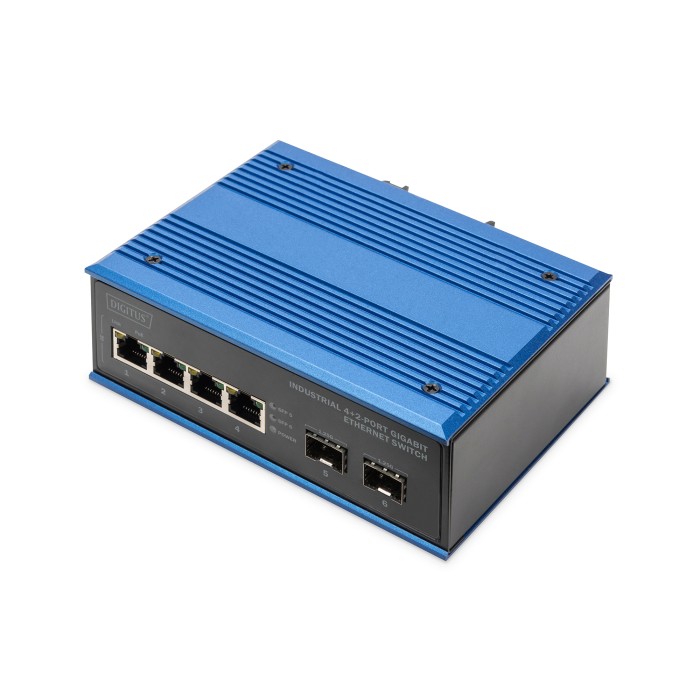 Switch Gigabit Ethernet a 4+2 porte industriale