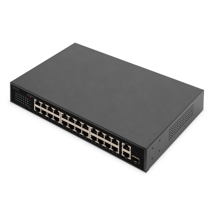 Switch 24 Porte FE PoE 2 Uplink Ports (SFP / RJ45)