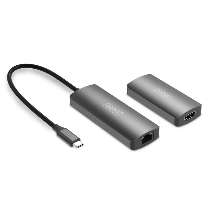 Estensore Video USB-C - HDMI, 4K/120Hz CAT6, 30 m