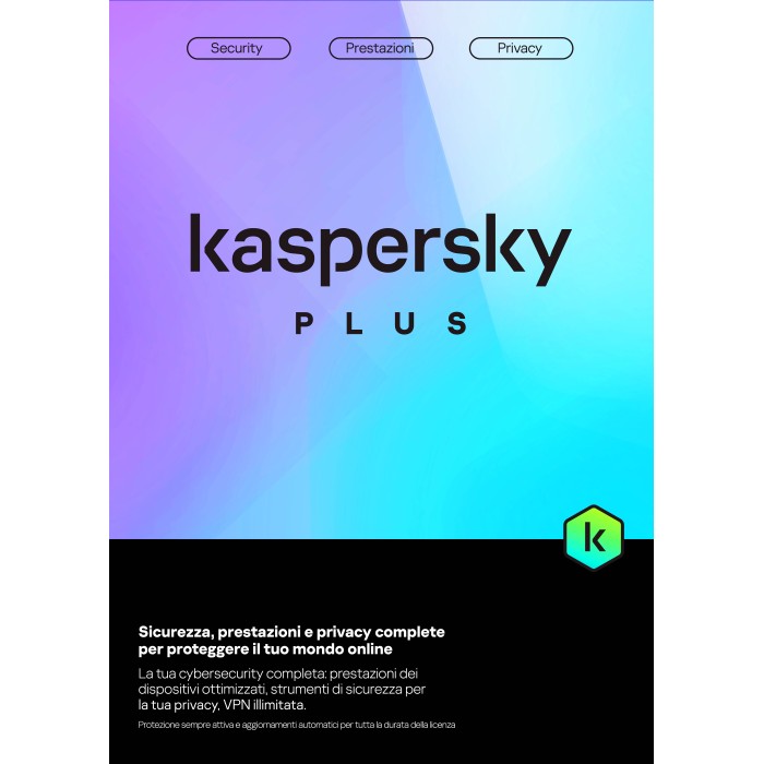 Kaspersky Plus 5 dispositivi 1 anno slim sierra bs IT