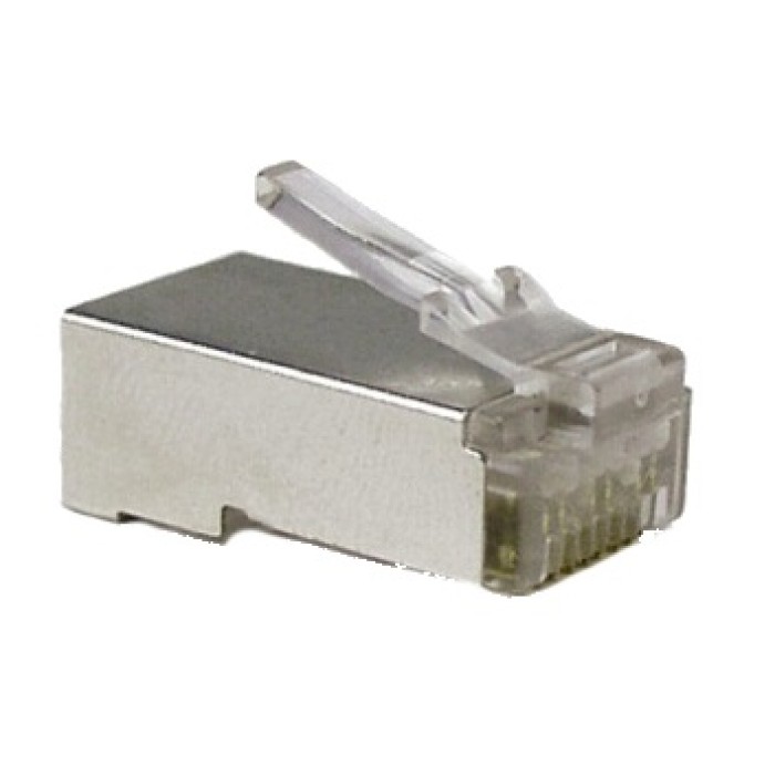 Connettori Alantik RJ45 CAT5 FTP metallo dorato 10 pezzi