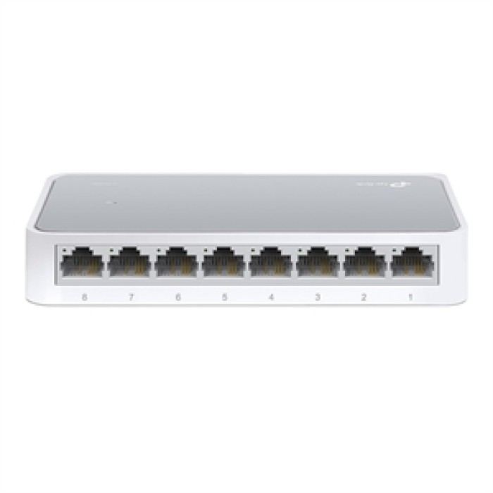 8-port 10/100M mini Desktop Switch, 8 10/100M RJ45 ports, Plastic case