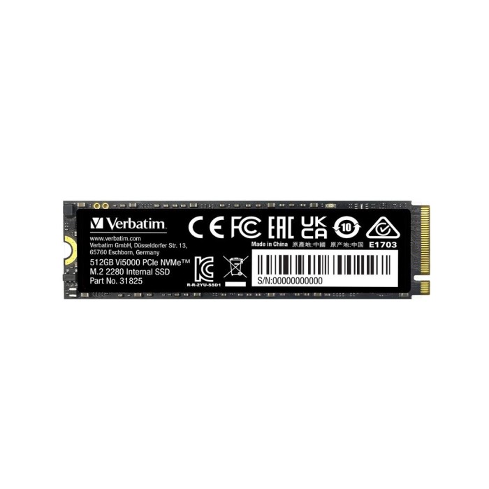 VERBATIM 31825 VERBATIM VI5000 PCIE4 NVME M.2 SSD 512GB