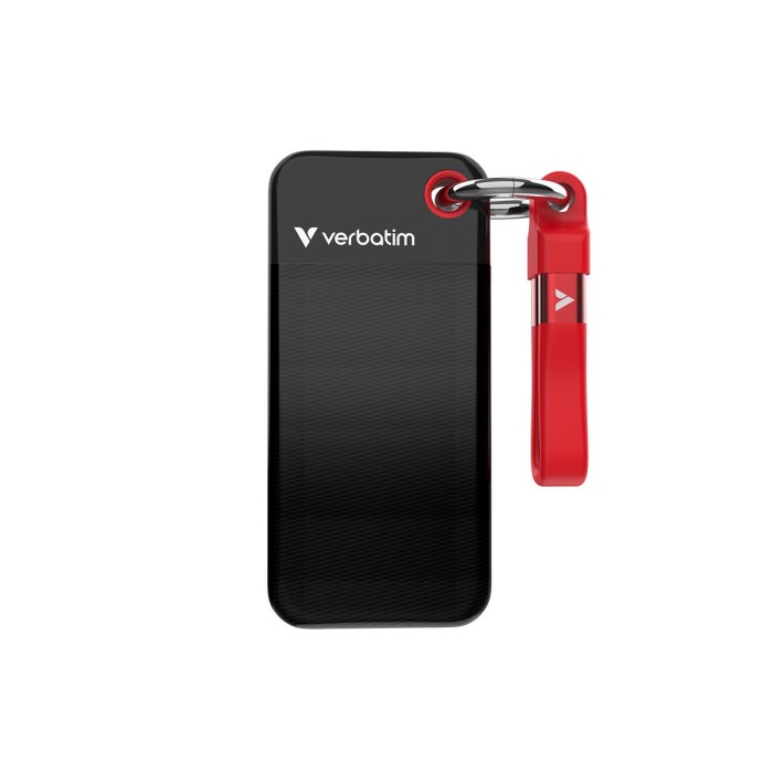 VERBATIM 32192 VERBATIM POCKET SSD USB 3.2 GEN 2 1TB BLACK/RED