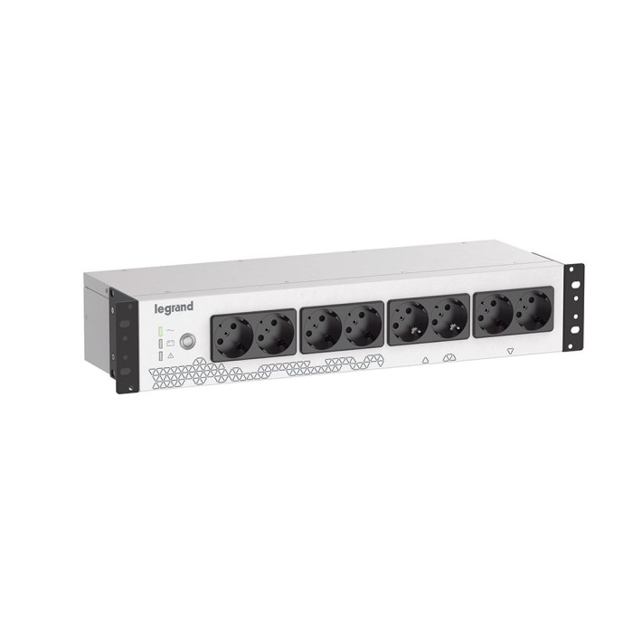 LEGRAND LG-310332 KEOR PDU 800VA FR/GR/IT INPUT 8 GR/IT OUT WHITE