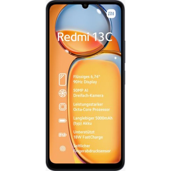 XIAOMI MZB0FM7EU Redmi 13C Midnight Black 4GB RAM 128GB ROM