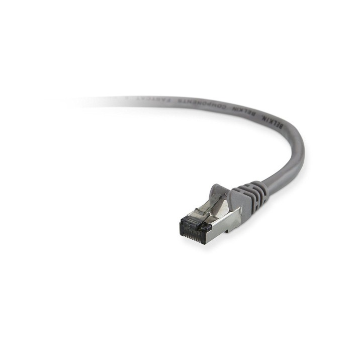 BELKIN A3L793BT02M-H-S CAVO RETE RJ45 CAT5E STP M-M ALETTE 2M GRIGIO